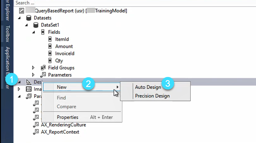 How to add design in the Report