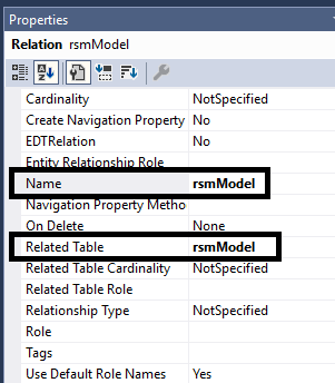 Normal Table Relations in D365