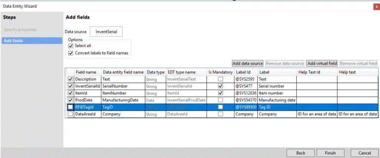 Creation of Data Entities Image 3