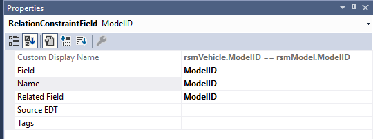 Normal Table Relations in D365 -child 